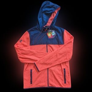 Men's L Under Armour ColdGear Fleece Full Zip Hoodie